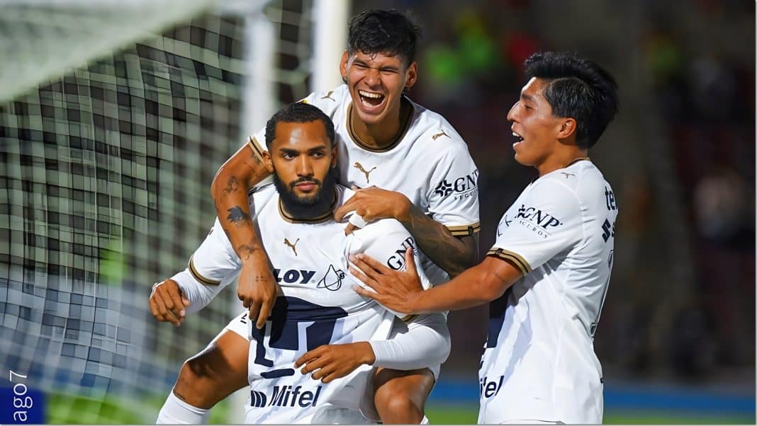 Juninho firma triplete y Pumas golea 5-1 a FC Juárez