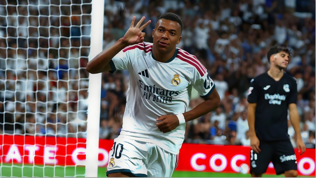 Mbappé firma triplete y Real Madrid golea 4-1
