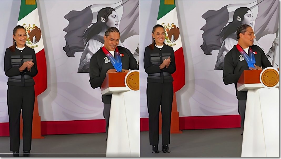 Osmar Olvera se pone nervioso frente a Sheinbaum