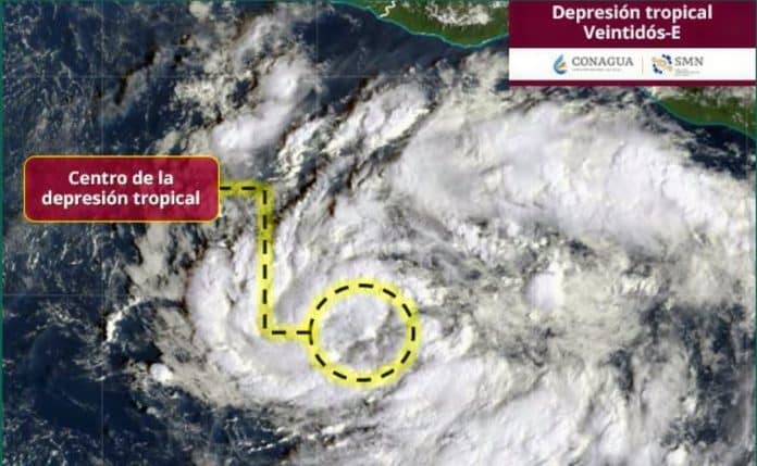 portada-editorial Depresión tropical Veintidós-E surge en el Pacífico